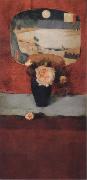 Fernand Khnopff Roses and a Japanese Fan oil painting artist